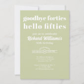 Hallo Vaarwel Forties 50ste verjaardag Kaart (Voorkant)