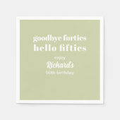 Hallo Vaarwel Forties 50ste verjaardag Servet (Voorkant)