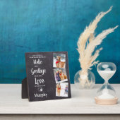 hallo Vaarwel gepersonaliseerd 3 Foto Pet Memorial Fotoplaat (Insitu)