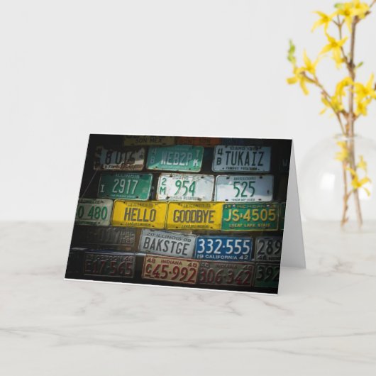 Hallo vaarwel kaart (Gele Bloem)