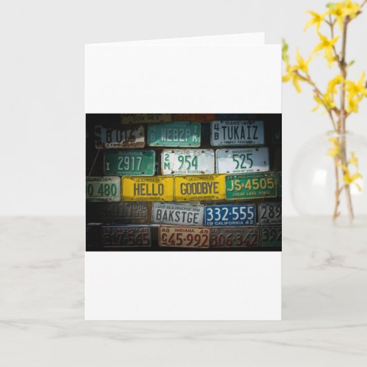 Hallo vaarwel kaart (Gele Bloem)