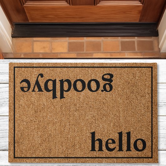 hallo Vaarwel moderne aangepaste familie Deurmat
