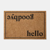 hallo Vaarwel moderne aangepaste familie Deurmat (Voorkant)