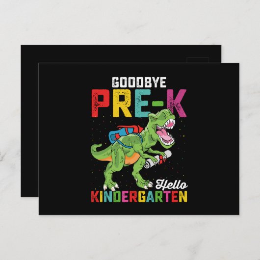 Hallo Vaarwel Pre-K Briefkaart (Voorkant / Achterkant)