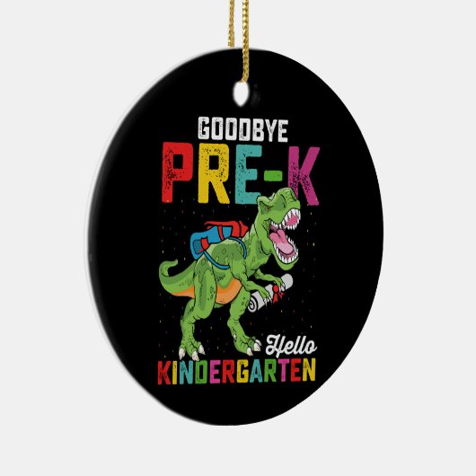 Hallo Vaarwel Pre-K Keramisch Ornament (Rechts)