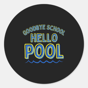 Hallo Vaarwel School, jongens Einde van de School Ronde Sticker