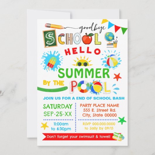 Hallo Vaarwel School Kaart (Voorkant)