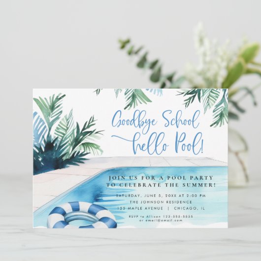 Hallo Vaarwel school Kaart (Staand voorkant)