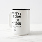 Hallo Vaarwel Tension Tweekleurige Koffiemok (Voorkant links)