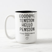 Hallo Vaarwel Tension Tweekleurige Koffiemok (Links)