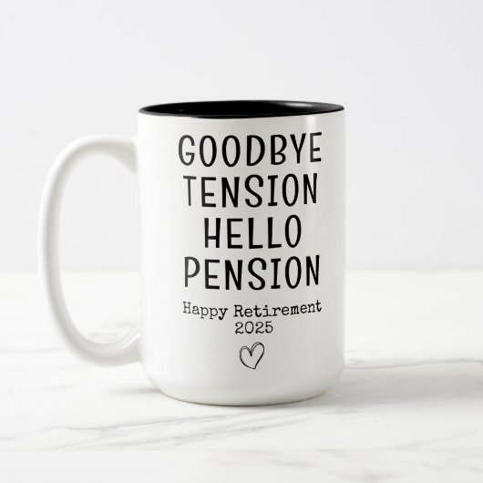 Hallo Vaarwel Tension Tweekleurige Koffiemok (Links)