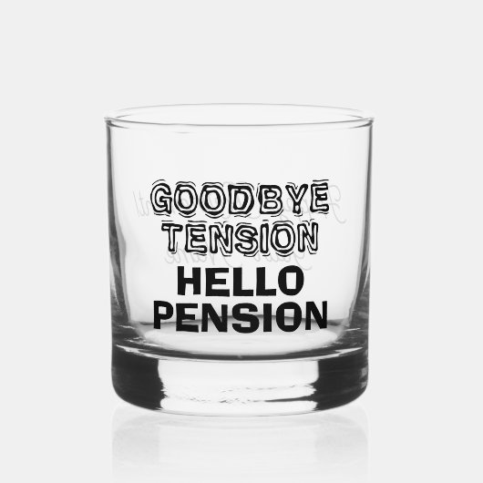 Hallo Vaarwel Tension Whisky Glas (Voorkant)