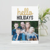 Hallo Vakantie - Foto Kerstkaart (Staand voorkant)