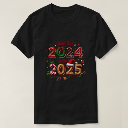 Hallo Vakantie Kerst Afscheid 2024 T-shirt (Design voorkant)