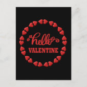 Hallo Valentijn - Kalligrafie zin voor Valentijn Briefkaart (Voorkant)