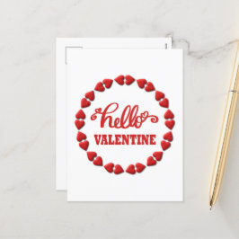 Hallo Valentijn - Kalligrafie zin voor Valentijn Feestdagenkaart