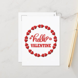 Hallo Valentijn - Kalligrafie zin voor Valentijn Feestdagenkaart
