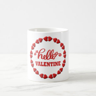 Hallo Valentijn met harten Valentijnsdag Koffiemok