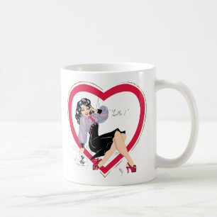 hallo Valentijn Pin-Up Girl Koffiemok