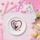 hallo Valentijn Pin-Up Girl Papieren Bordje (Feest)