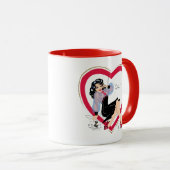 hallo Valentijn Pin-Up Girl uit de jaren 1940 Mok (Voorkant rechts)