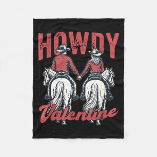 Hallo Valentijn Retro Western Koppel Liefde Fleece Deken