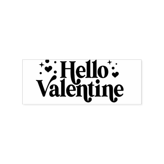Hallo Valentijn Rubber Stamp Rubberstempel (Afrduk)