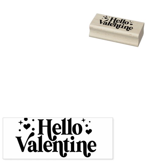 Hallo Valentijn Rubber Stamp Rubberstempel (Gestempeld)