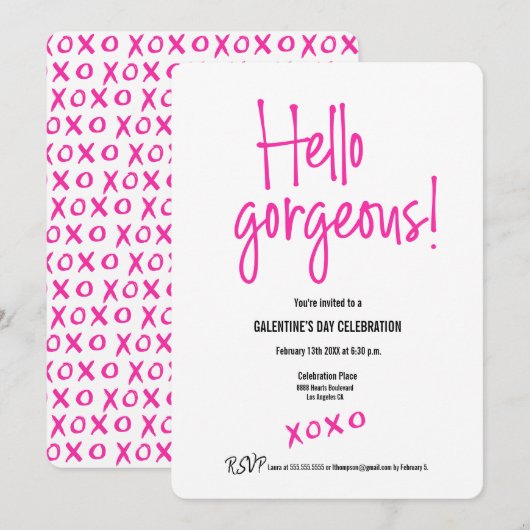 Hallo Valentijnsdag Kaart (Voorkant / Achterkant)