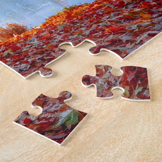 hallo Valle kleuren in het landschap van het meer Legpuzzel (Zijkant)