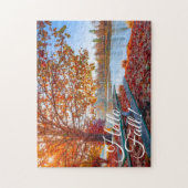 hallo Valle kleuren in het landschap van het meer Legpuzzel (Verticaal)