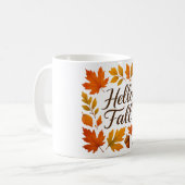 Hallo Vallen bladeren en eikels Koffiemok (Voorkant links)