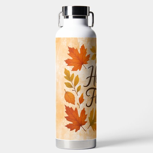 Hallo Vallen bladeren en eikels Waterfles (Voorkant)