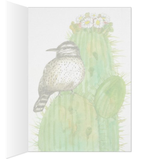 hallo van Arizona Cactus Wren Saguaro (Binnen (Rechts))