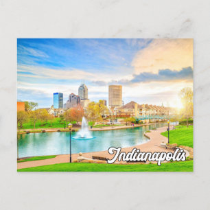 Hallo Van Beautiful Indianapolis, Indiana, USA Briefkaart