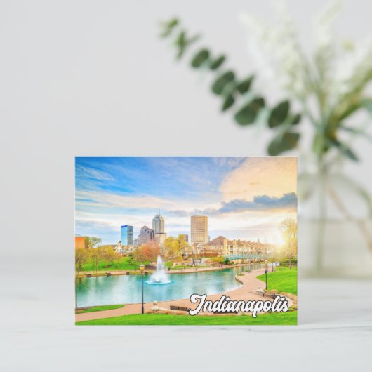 Hallo Van Beautiful Indianapolis, Indiana, USA Briefkaart (Staand voorkant)