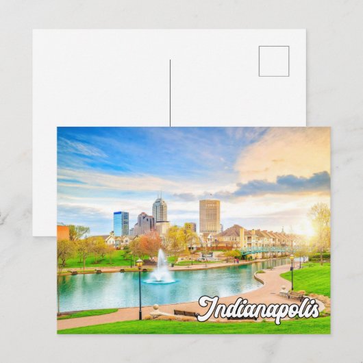 Hallo Van Beautiful Indianapolis, Indiana, USA Briefkaart (Voorkant / Achterkant)