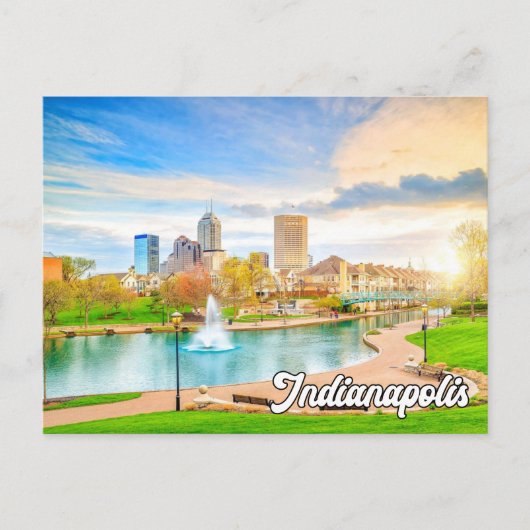 Hallo Van Beautiful Indianapolis, Indiana, USA Briefkaart (Voorkant)