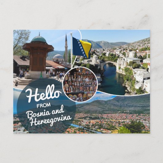 Hallo Van Bosnië en Herzegovina Briefkaart (Voorkant)