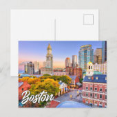 Hallo Van Boston, Massachusetts, Verenigde Staten Briefkaart (Voorkant / Achterkant)