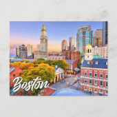 Hallo Van Boston, Massachusetts, Verenigde Staten Briefkaart (Voorkant)