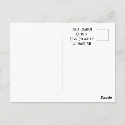 hallo van Camp Briefkaart (Achterkant)