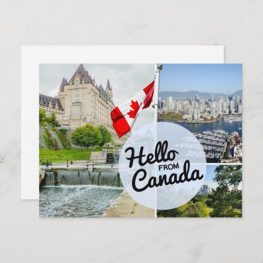 Hallo Van Canada Briefkaart (Voorkant / Achterkant)