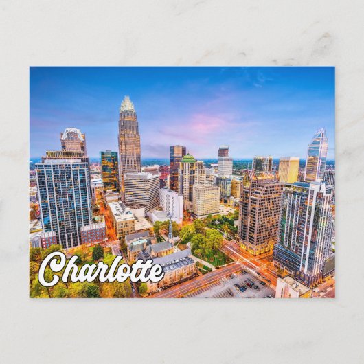 Hallo Van Charlotte, North Carolina, Verenigde Sta Briefkaart (Voorkant)