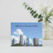 hallo van CLEVELAND OHIO briefkaart (Staand voorkant)