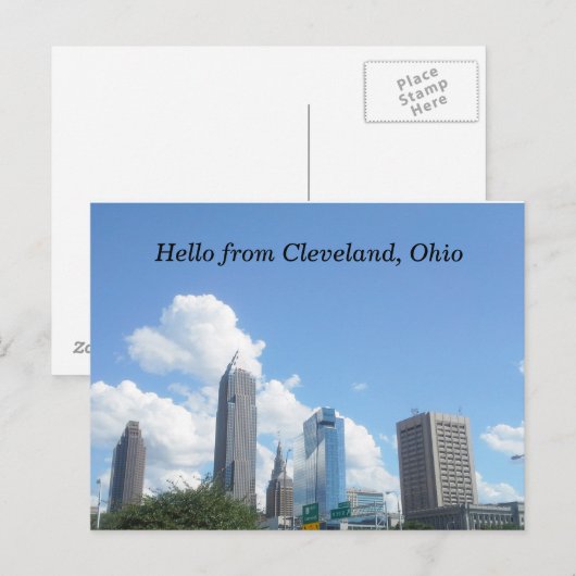 hallo van CLEVELAND OHIO briefkaart (Voorkant / Achterkant)