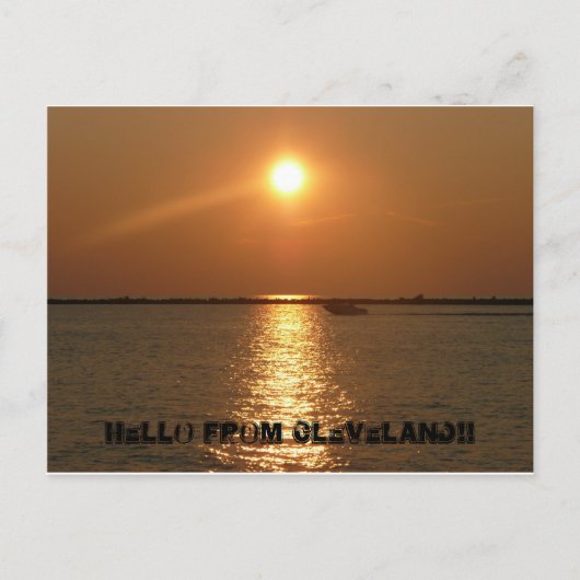 hallo van Cleveland - Sunset Briefkaart (Voorkant)