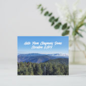 Hallo Van Clingman's Dome Great Smoky Mountains Briefkaart (Staand voorkant)
