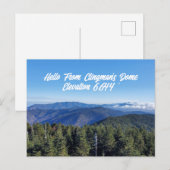Hallo Van Clingman's Dome Great Smoky Mountains Briefkaart (Voorkant / Achterkant)