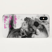 hallo van de andere zijflorale vlinderschedel Case-Mate iPhone case (Achterkant (horizontaal))